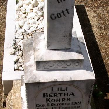 KOHRS Lili Bertha 1921-1924