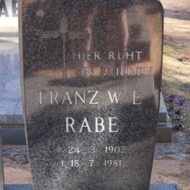 RABE Franz W.E. 1902-1981
