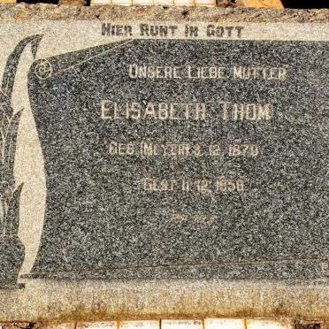 THOM Elizabeth nee MEYER 1870-1958