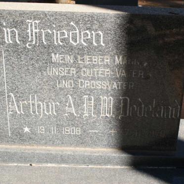 DEDEKIND Arthur A.H.W. 1908-19?? &amp; Erna A.E. RABE 1911-1972 :: DEDEKIND Heinz 1940-1995 