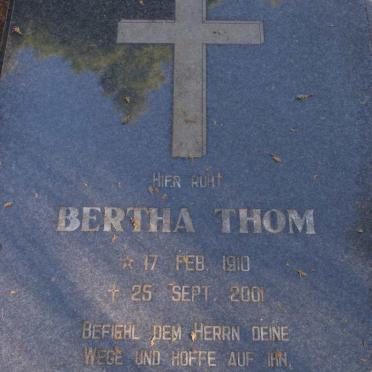 THOM Bertha 1910-2001