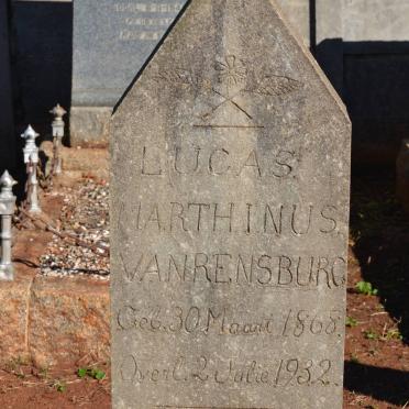 RENSBURG Lucas Marthinus, van 1868-1932
