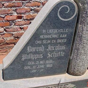 SCHUTTE Barend Jacobus Phillippus 1945-1965