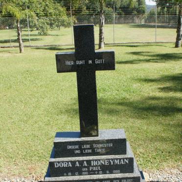 HONEYMAN Dora A.A. nee PAUL 1910-1999