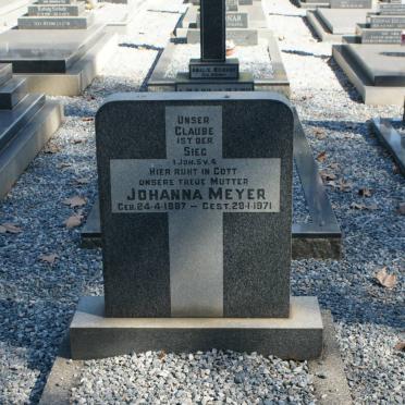 MEYER Johanna 1887-1971