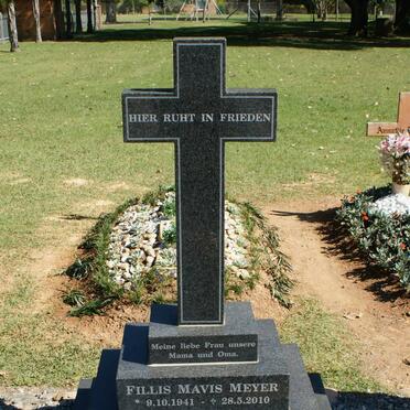 MEYER Fillis Mavis 1941-2010