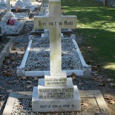 PAUL Mariechen nee JOHANNES 1889-19?5
