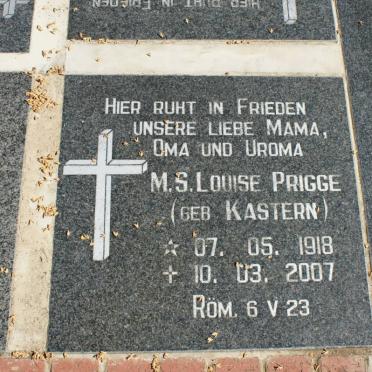 PRIGGE M.S. Louise nee KASTERN 1918-2007