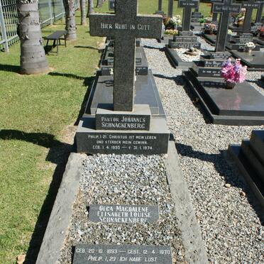 SCHNACKENBERG Johannes 1895-1974 &amp; Olga Magdalena Elisabeth Louise 1893-1970