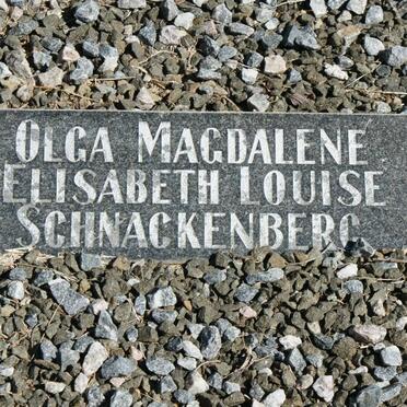 SCHNACKENBERG Olga Magdalena Elisabeth Louise 1893-1970