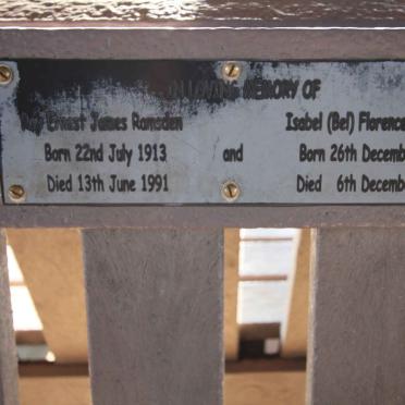RAMSDEN Roy Ernest James 1913-1991 &amp; Isabel Florence 1914-2007