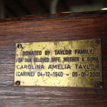 TAYLOR Carolina Amelia 1940-2001