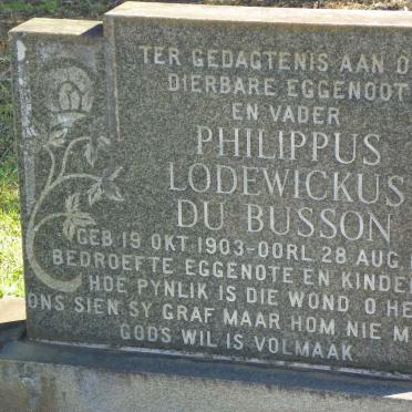 BUSSON Philippus Lodewickus, du 1903-1947