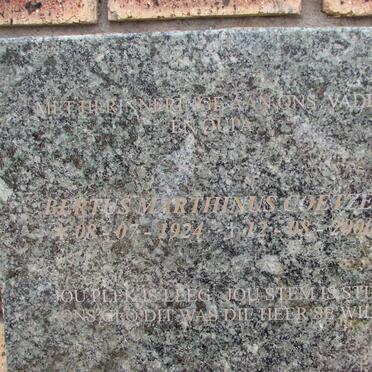 COETZER Bertus Marthinus 1924-2000