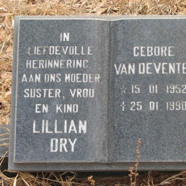 DRY Lillian, nee VAN DEVENTER 1952-1990
