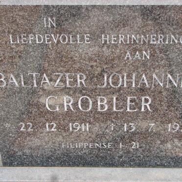 GROBLER Baltazer Johannes 1911-1976
