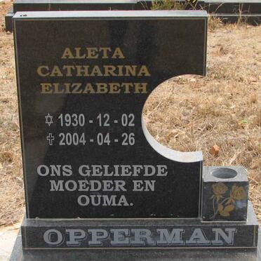 OPPERMAN Aleta Catharina Elizabeth 1930-2004