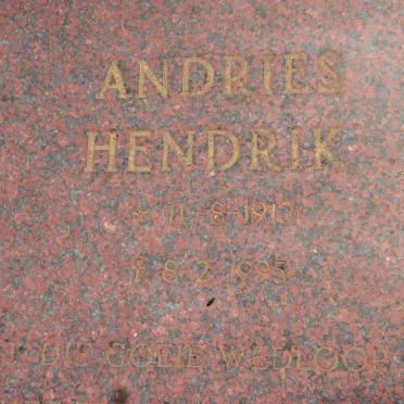 PLESSIS Andries Hendrik, du 1913-1995 &amp; Anna Johanna 1915-1996