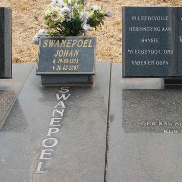 SWANEPOEL Johannnes Jacobus Wilhelmus 1930-1998 :: SWANEPOEL Johan 1953-2007