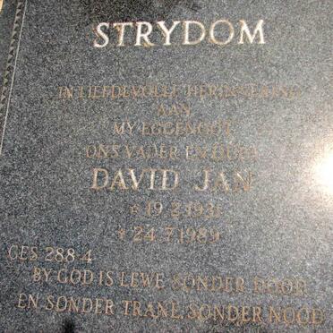 STRYDOM David Jan 1931-1989