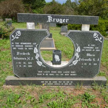KRUGER Frederik Johannes N.A. 1929-1998 &amp; Maria Petronella S.J. 1931-