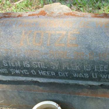 KOTZE Hertzog Conray de Wet  1916-1977