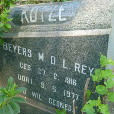 KOTZE Beyers M.D.L. Rey 1916-1977