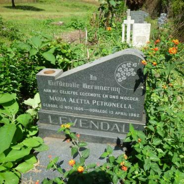 LEVENDAL Maria Aletta Petronella 1905-1962