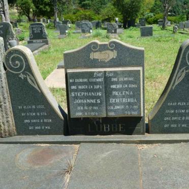 LUBBE Stephanus Johannes 1911-1970 &amp; Helena Gertruida JONKER 1911-1989