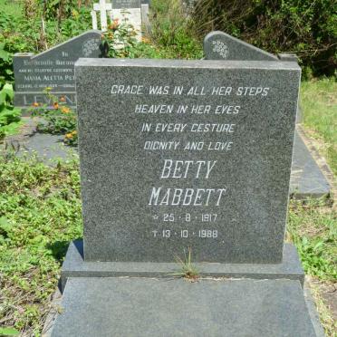MABBETT Betty 1917-1988