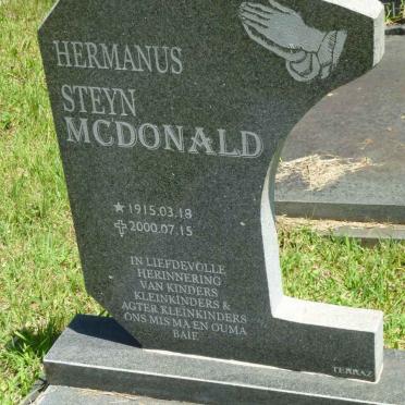 MCDONALD Hermanus Steyn 1915-2000
