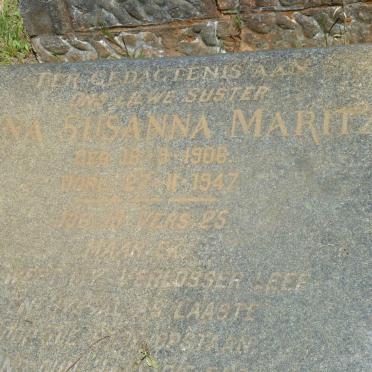 MARITZ Anna Susanna 1908-1947