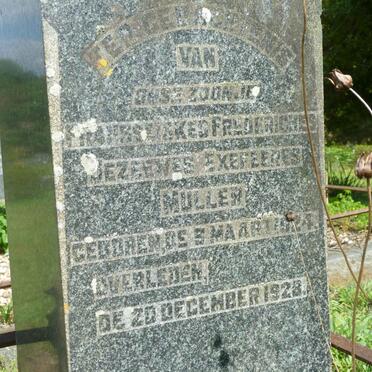 MULLER Franssiskes Frederiches Jezeeves Ezepeeres 1924-1928