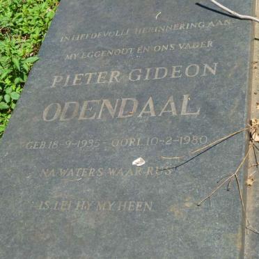 ODENDAAL Pieter Gideon 1935-1980