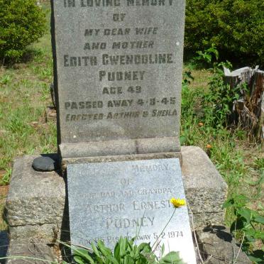 PUDNEY Arthur Ernest -1974 &amp; Edith Gwendoline -1945