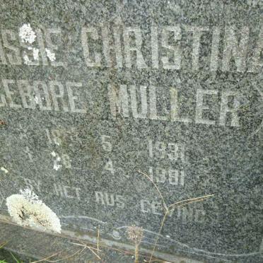 STADEN Christina, van nee MULLER 1931-1981 