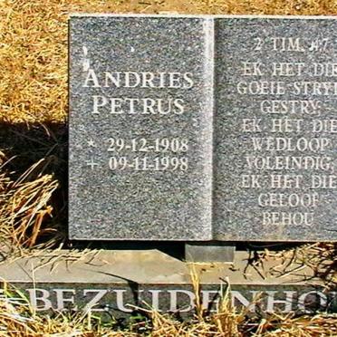BEZUIDENHOUT Andries Petrus 1908-1998