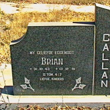 CALLAN Brian 1943-1991