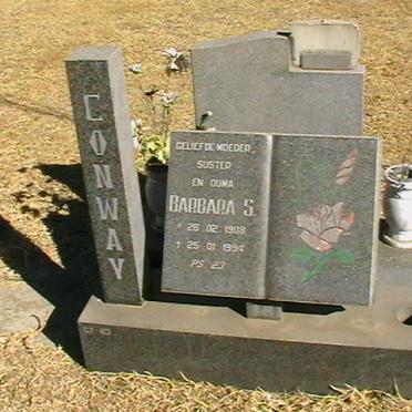 CONWAY Barbara S. 1908-1994