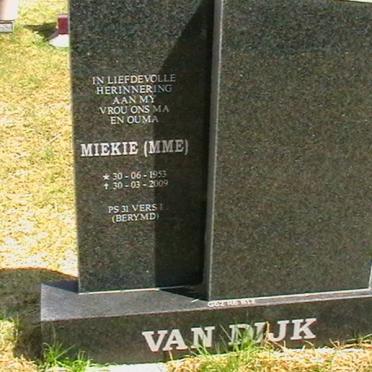 DIJK M.M.E., van 1953-2009