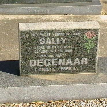DEGENAAR Sally nee FERREIRA 1961-1989