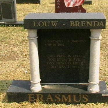 ERASMUS Louw 1953-2002 &amp; Brenda 1953-