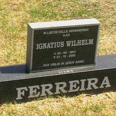 FERREIRA Ignatius Wilhelm 1963-2005