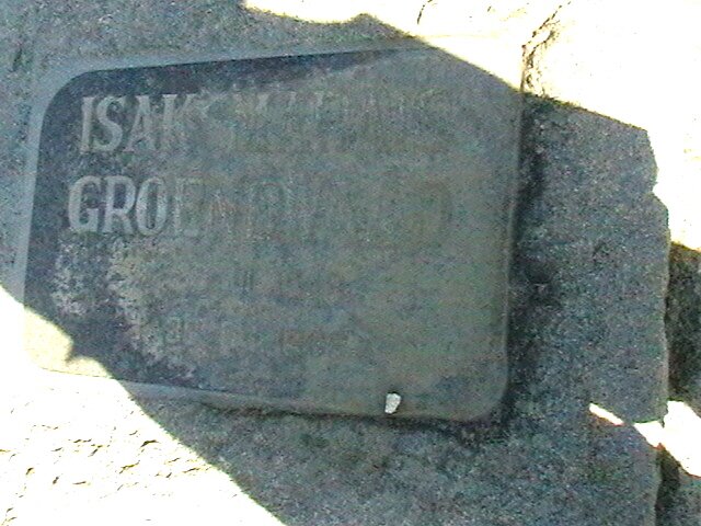 GROENEWALD Isak Marais 1948-1986