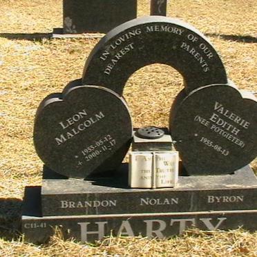 HARTY Leon Malcolm 1955-2000 &amp; Valerie Edith POTGIETER 1955-