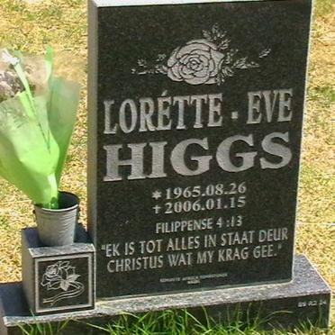HIGGS Lorétte-Eve 1965-2006