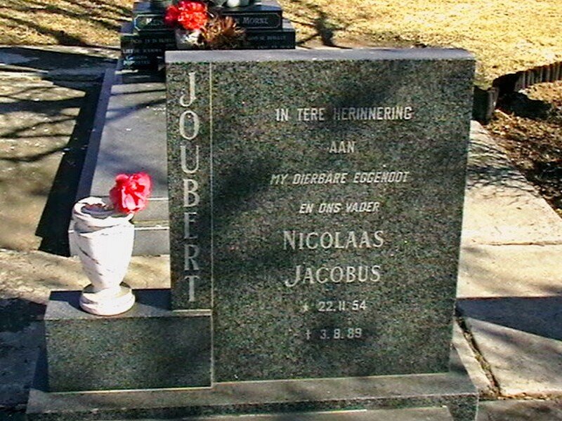 JOUBERT Nicolaas Jacobus 1954-1989