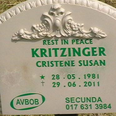 KRITZINGER Cristene Susan 1981-2011