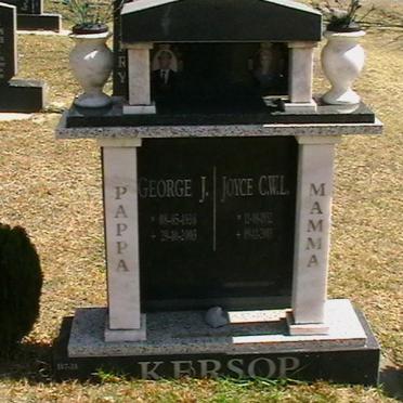 KERSOP George J. 1938-2003 &amp; Joyce C.W.L. 1932-2003