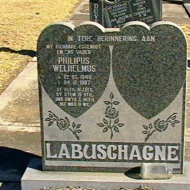 LABUSCHAGNE Philipus Welhelmus 1949-1987